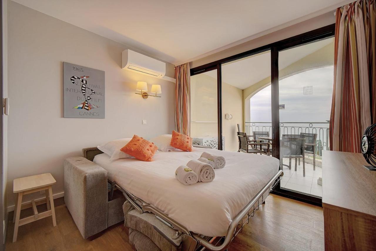 Immogroom - 2 Rooms Sea View - Swimming Pool - Terrace - Parking - Ac Cannes Luaran gambar