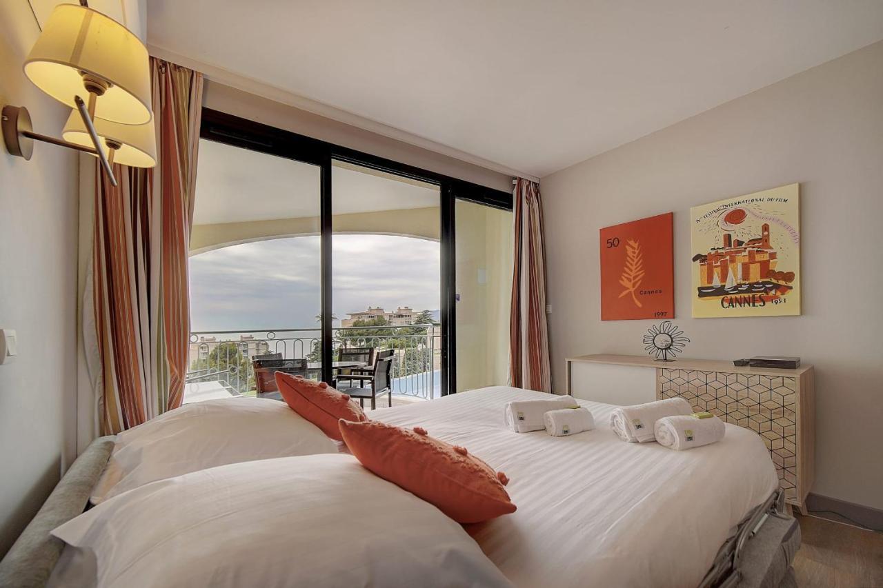 Immogroom - 2 Rooms Sea View - Swimming Pool - Terrace - Parking - Ac Cannes Luaran gambar